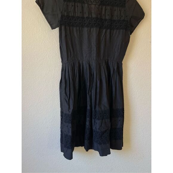 Vintage eyelet lace embroidered‎ shirt dress size small - Picture 3 of 7